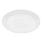 image of CACChina TST-13 Oval Platter, 11-1/4" L x 7-1/4" W x 1-1/4" H, Embossed, White Porcelain - Dozen