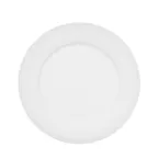 image of CAC China TST-20 Super White Porcelain Plate, 11" Dia x 1-1/4" H, Round Embossed Rim - Dozen