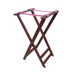 image of CAC China TSTW-32MAH Tray Stand – 32-1/4" High, Mahogany Wood, Durable Wooden Serving Stand