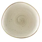 image of CACChina TUS-21-BGE Plate, 12-1/4" x 11-1/2" Porcelain, Beige, Dishwasher/Oven/MW Safe - Dozen