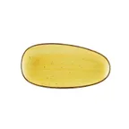 image of CAC China TUS-614-SFL Platter, 13" x 6-1/2" Oval Porcelain Sunflower Glaze Dishwasher Safe - Dozen
