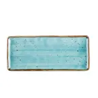 image of CAC China TUS-RT13-TQS Tucson Platter, 12" x 5-1/8" x 1/2", Rectangular Turquoise Porcelain-  Dozen