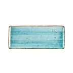 image of CAC China TUS-RT41-TQS Tucson Platter, 14" L x 6" W x ½" H, Porcelain Turquoise - Dozen
