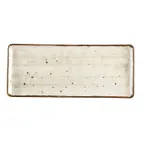 image of CAC China TUS-RT61-BGE Tucson Platter Rect Porcelain Beige 16" x 6-3/4" x 5/8" Curved - Dozen