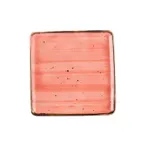 image of CAC China TUS-SQ6-CRL – 6"x6"x3/8" Porcelain, Coral Glaze, Dishwasher/Oven/Microwave – 1 Dozen