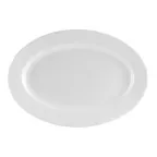 image of CACChina UVS-14 Platter, 13" L x 7-5/8" W x 1" H Oval Porcelain White, Dishwasher Safe - Dozen
