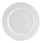 image of CAC China UVS-5 Universal Plate – 5-1/2" Dia., 1/4" H, Round Porcelain Super White – 1 Dozen