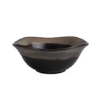image of CAC China VEN-MB9 Venus Soup/Salad Bowl, 9" 50oz, Midnight Black/Desert Beige - Dozen