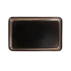 image of CACChina VEN-RT12 Venus Platter, 10" Rectangular, Midnight Black/Desert Beige - Dozen