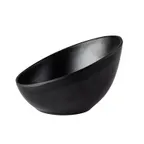 image of CACChina XBRW-SB7 - 12oz. Bowl, 6-3/4" W x 6-1/4" D x 4" H, Slanted Matte Black, China, 1 Dozen