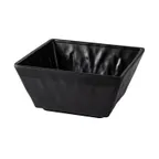 image of CACChina XCLD-BQ7 Cloud Bowl – 45oz, 7"W x 7"D x 3-3/8"H, Square, Matte Black, China – 1 Dozen