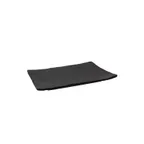 image of CAC China XCLD-RT33 Cloud Platter – 8"W x 5-1/2"D x 7/8"H, Matte Black, Curved Edge, China 1 Dozen