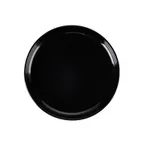 image of CAC China XCOP-20-K Cooper Plate, 11-1/2" Dia x 1" H, Round Coupe, Porcelain Black - Dozen