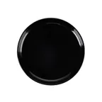 image of CAC China XCOP-7-K Cooper Plate, 7-1/2" Dia. x 7/8" H, Round Coupe, Black Porcelain - Dozen
