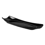 image of CAC China XCOP-BT14-K Platter, 13-5/8"W x 4-3/8"D x 1-3/8"H, Boat Shape, Black, China, 1 Dozen