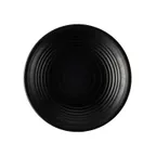 image of CAC China XCTN-322 Centennial Plate, 8" Dia. x 8/9" H, Round, Coupe, Matt Black, 1 Dozen