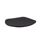 image of CACChina XCTN-Q20C 11" Square Plate, 1-3/8" H, Matte Black Porcelain, Coupe Rim - Dozen