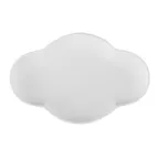 image of CAC China XCTT-14-MW Cotton Plate, 14" x 9-1/4" x 1-3/8", Rectangular Matte White, Wide Rim - Dozen