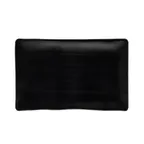 image of CAC China XDUK-RT141 Platter 14" W x 9" D x 7/8" H Rectangular Black Curved Edge Medium Rim-  Dozen