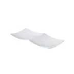 image of CAC China XFP2-12-W China Rectangular Platter 11-1/2"W x 5-3/4"D x 1-1/8"H, 2 Compartment - Dozen