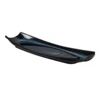 image of CAC China XGXY-BT14 Galaxy Platter, 13-5/8"W x 4-3/8"D x 1-3/8"H, Starry Night Blue Boat – 1 Dozen