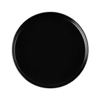 image of CACChina XHDS-16-K Hudson Plate, 10-7/8" Dia, 1-1/8" H, Matte Black, Round, Narrow Rim - Dozen