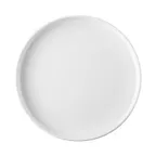 image of CACChina XHDS-16-W Hudson Plate – 10-7/8" Dia, 1-1/8" H, Matte White, Flat Edge, 1 Dozen