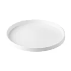 image of CACChina XHDS-9-W Hudson Plate, 9-7/8" Dia. x 1-1/8" H, Matte White, Flat, Narrow Rim - Dozen