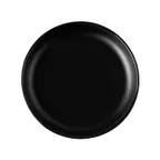 image of CAC China XHDS-D22-K Hudson Plate, 8" x 1.5" H, Round Flat Edge, Deep Rim Matte Black, China, 1 Dozen