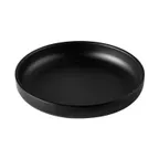 image of CAC China XHDS-D6-K Hudson Plate, 6-1/4" Dia x 1-3/8" H, Round, Deep Rim, Matte Black, 1 Dozen