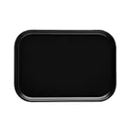 image of CACChina XHDS-RT12-K Hudson Matte Black China Platter 10"W x 7-1/8"D x 3/4"H, Rectangular, 1 Dozen