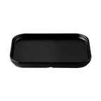 image of CAC China XHDS-RT33-K Hudson Platter, 8"W x 5-3/4"D x 3/4"H, Rectangular, Matte Black, China, 1 Dozen