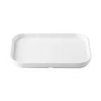 image of CAC China XHDS-RT33-W Hudson Platter, 8"W x 5-3/4"D x 3/4"H, Matte White, Rectangular, 1 Dozen