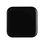 image of CAC China XHDS-SQ16-K Hudson Plate 10"x10"x7/8" Square Matte Black Flat Edge Narrow Rim - Dozen