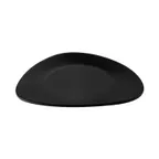 image of CAC China XKDA-R6T-K Triangular Matte Black China Plate, 6"W x 4-3/4"D x 5/8"H, Wide Rim - Dozen