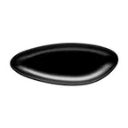 image of CAC China XSTN-14-K Triangular Matte Black China Platter, 13-1/8"W x 5-1/4"D x 1-1/2"H - Dozen