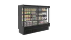image of Hussmann MD8DA - 96.5" W x 80.6" H 3-Section Glass Door Merchandiser, Black Finish, R290, LED Lighting