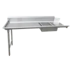image of IMC Teddy SSDT-36-16 36" Soiled Dishtable w/ Sink, 8" Splash - 16 Gauge S.Steel Top / Right-to-Left