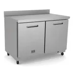 image of Kelvinator KCHUCWT48F 48" 2-Solid Door Worktop Freezer, Stainless Steel Exterior, 12 cu. ft.