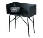 image of Lodge A5-7 Cooking Table– 32" L x 16" W x 26" H, 1/8" Steel Deck, Black Finish, Collapsible, 3‑Sided Windscreen