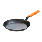 image of Lodge CRS12HH61 Skillet – 12" Dia., 3-1/2" H, Carbon Steel, Riveted Handle, Induction Ready, USA