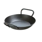 image of Lodge CRS8DLH Skillet – 8" Dia., 2-25" H, Riveted Dual Handles, Carbon Steel, Induction Ready, USA