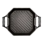 image of Lodge G12-10002 Finex Grill Pan, 12" Square Cast Iron, Grooved, Dual Handles, Induction Ready