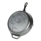 image of Lodge L10SKWLBR Wildlife Series Skillet – 12-9/16" Dia., 2-1/4" H, Cast Iron, Bear Scene, Induction