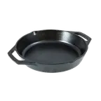 image of Lodge L8SKL Cast Iron Skillet 10-11/16" Dia., 2" H, Dual Handled, Induction Ready Oven/Campfire Safe