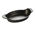 image of Lodge LOSD Server, 36 Oz Oval Cast Iron Baking Dish, 12-9/16" x 6-15/16" x 2-9/16", Induction Ready