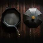 image of Lodge SL14-10001 Cast Iron Skillet 14" X 3-1/4" H With Lid, Steel Handle, Induction Ready, Oven Safe