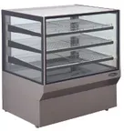 image of Kool-It KBF-59 MAX 59" Bakery Display Case 29.95 Cu Ft Steel Silver 1/2 HP 3 Shelves Auto Defrost