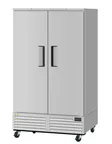 image of RefrigerationX XBF47-2-N 51-3/4" 2-Solid Door Reach-In Freezer, Bottom Mount, 42.27 cu. ft., Stainless Steel Front, Aluminum Sides
