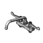 image of T&S Brass 5F-4CWX08 Equip Workboard Faucet, 4" Oc Deck Mount, 8" Swing Nozzle